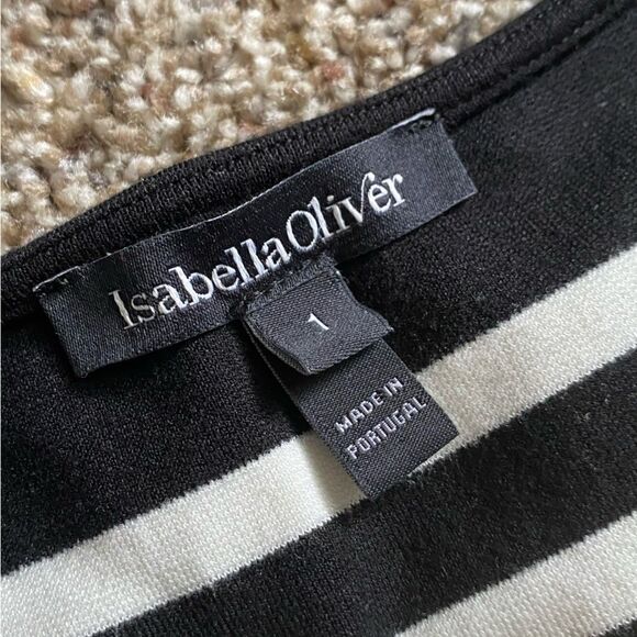 Isabella Oliver Maternity Top Striped Short Sleeve Womens Size Small - Picture 5 of 6